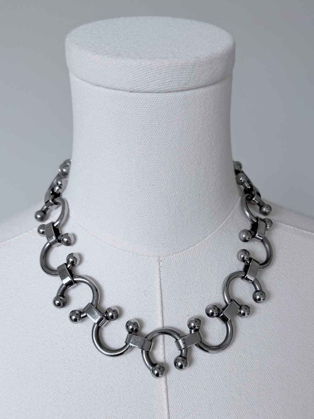 Gunmetal Link Statement Necklace - Women's Jewelry